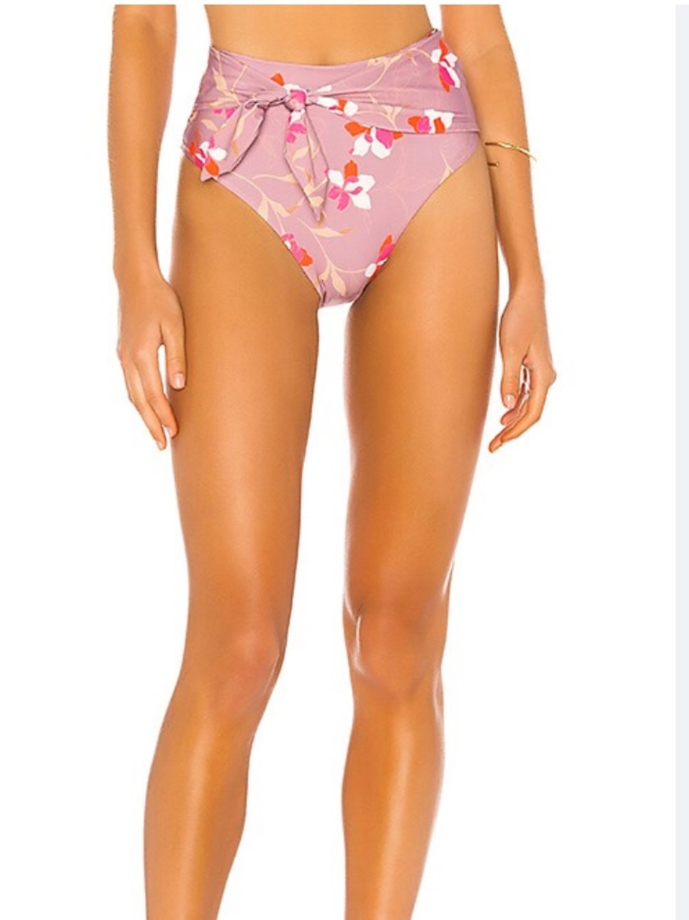 Revolve Tavik Swimwear Bree Bikini Bottom in Vibration Pink Floral High-Waist